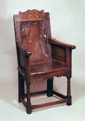 Sessel mit Arkadenrücken und geschlossenen Seiten, frühes 17. Jahrhundert